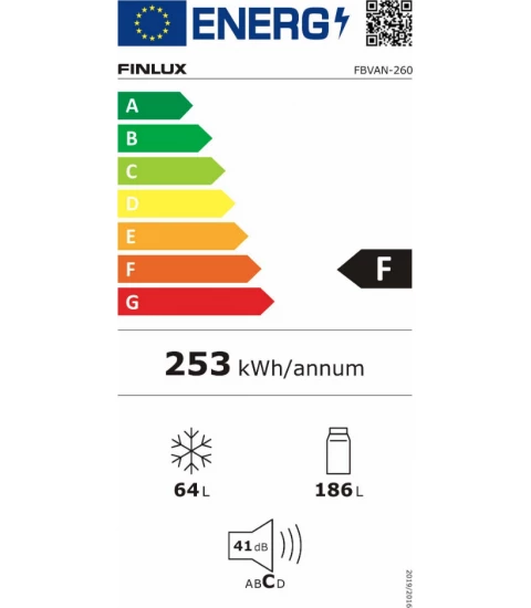 Eticheta energetica Finlux FBVAN-260
