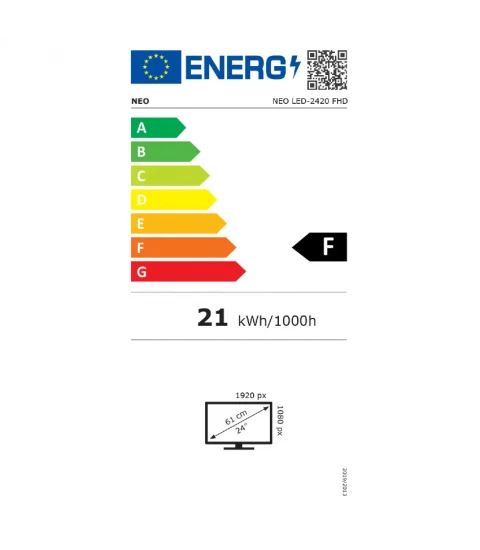Televizor LED NEO 2420 - Eticheta energetica