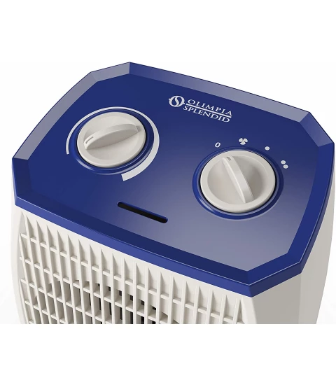 Aeroterma electrica cu ventilator Olimpia Splendid Caldo Pop Blue, 24mp, 1000/2000W, termostat, albastru/alb