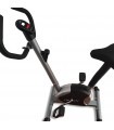 Bicicleta mecanica fitness Crown BB-801BS, 12 Kg, transmisie curea, afisare calorii consumate, distanta, viteza, timp, argintie