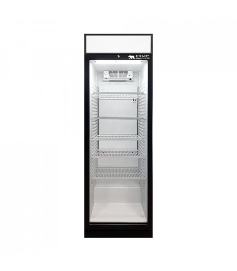 Cold Machines CM-373CW, Vitrina frigorifica profesionala, incuietoare usa, usa dubla de sticla, 358 l, H 199 cm, alba