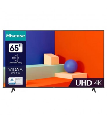 Smart HISENSE 65A6K, Televizor LED, Ultra HD 4K, Dolby Vision, OS VIDAA U6, HDR, clasa F, 164 cm, Negru