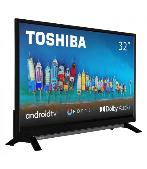 Toshiba 32WA2B63DG, Televizor LED, HD Ready, Android Smart TV, Dolby Audio™, HDR, 80 cm, clasa F, Negru