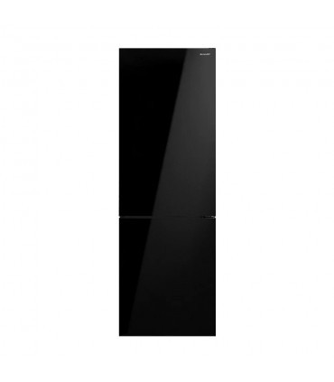 SHARP SJ-NBA31IEBGE, Combina frigorifica, NoFrost, AdaptiFresh, Adaptilift, 331 l, H 186 cm, Clasa E, Negru