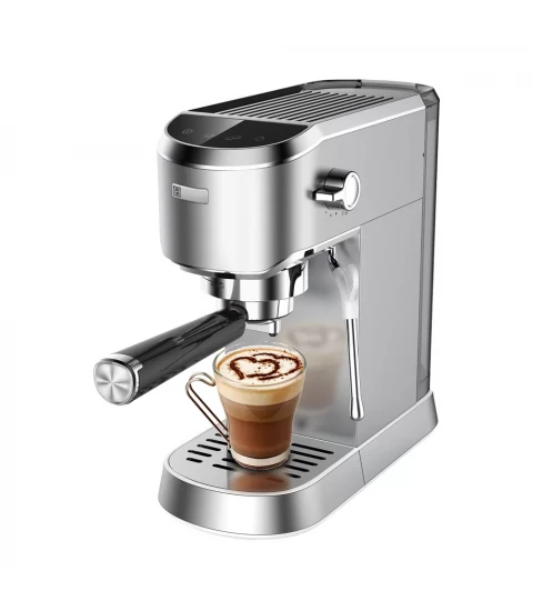 Finlux FEM-1799 IX, Espressor, Touch control, Cafea single/dubla/Cappuccino/ Latte, Rezervor 1.2 l, 20 bar, 1350 W, Inox