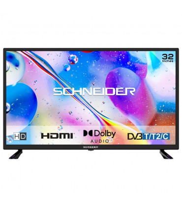 Schneider 32SC410K, Televizor LED, 80 cm, HD, VESA, Auto Power Off, Clasa F, Negru