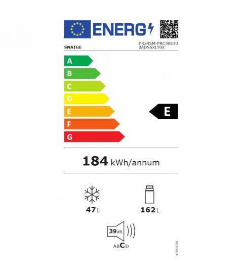 Eticheta energetica Snaige FR24SM-PRC30E