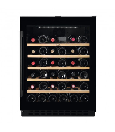 Racitor de vinuri incorporabil AEG AWUS052B5B, capacitate 145L, control electronic, 52 sticle, 82cm, Negru