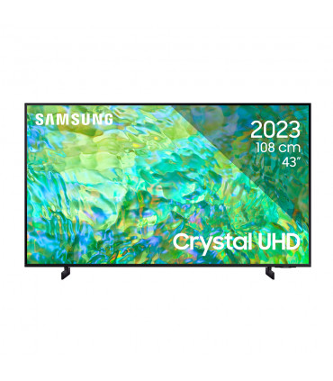 Televizor Samsung UE43CU8072UXXH, 108 cm, Smart, 4K Ultra HD, Clasa G, Dynamic Crystal Color, SolarCell Remote, Model 2023