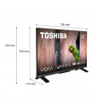 Televizor LED Toshiba 32WV2E63DG, 81 cm, Smart TV, VIDAA, HDR10, Dolby Audio, HD Ready, VESA 75х75, Negru