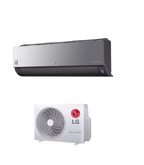 Aer Conditionat LG Artcool Mirror AC24BK, 24000 BTU, Wi-Fi, filtru Allergy, Dual Inverter, afisare consum, clasa A+, Negru