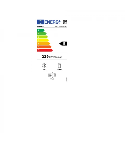 Frigider cu congelator Finlux FXCA 37950 NFIXE, capacitate 295 l, clasa energetica E, No Frost, Inox